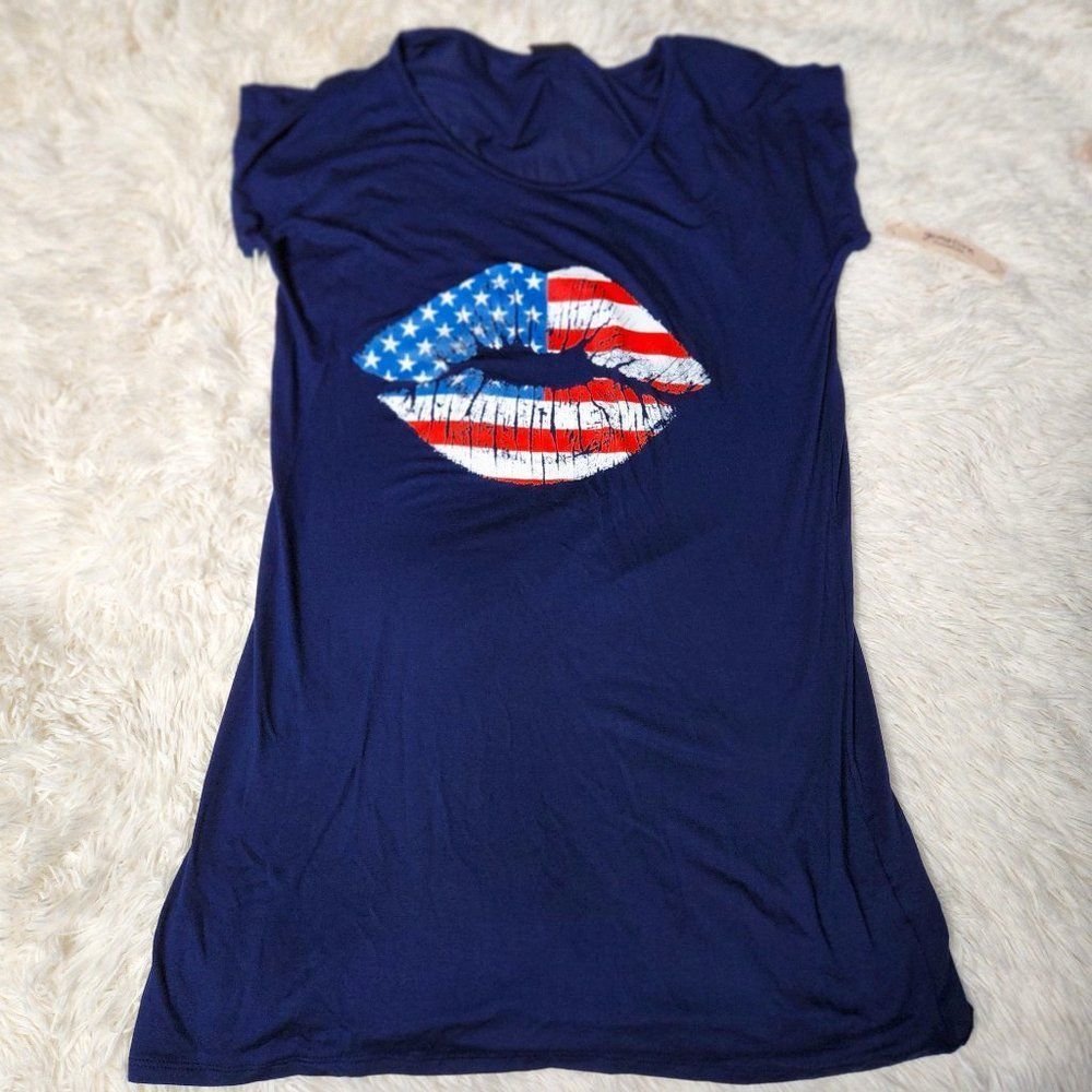 Gemstones blue intimates sleepwear top Size small